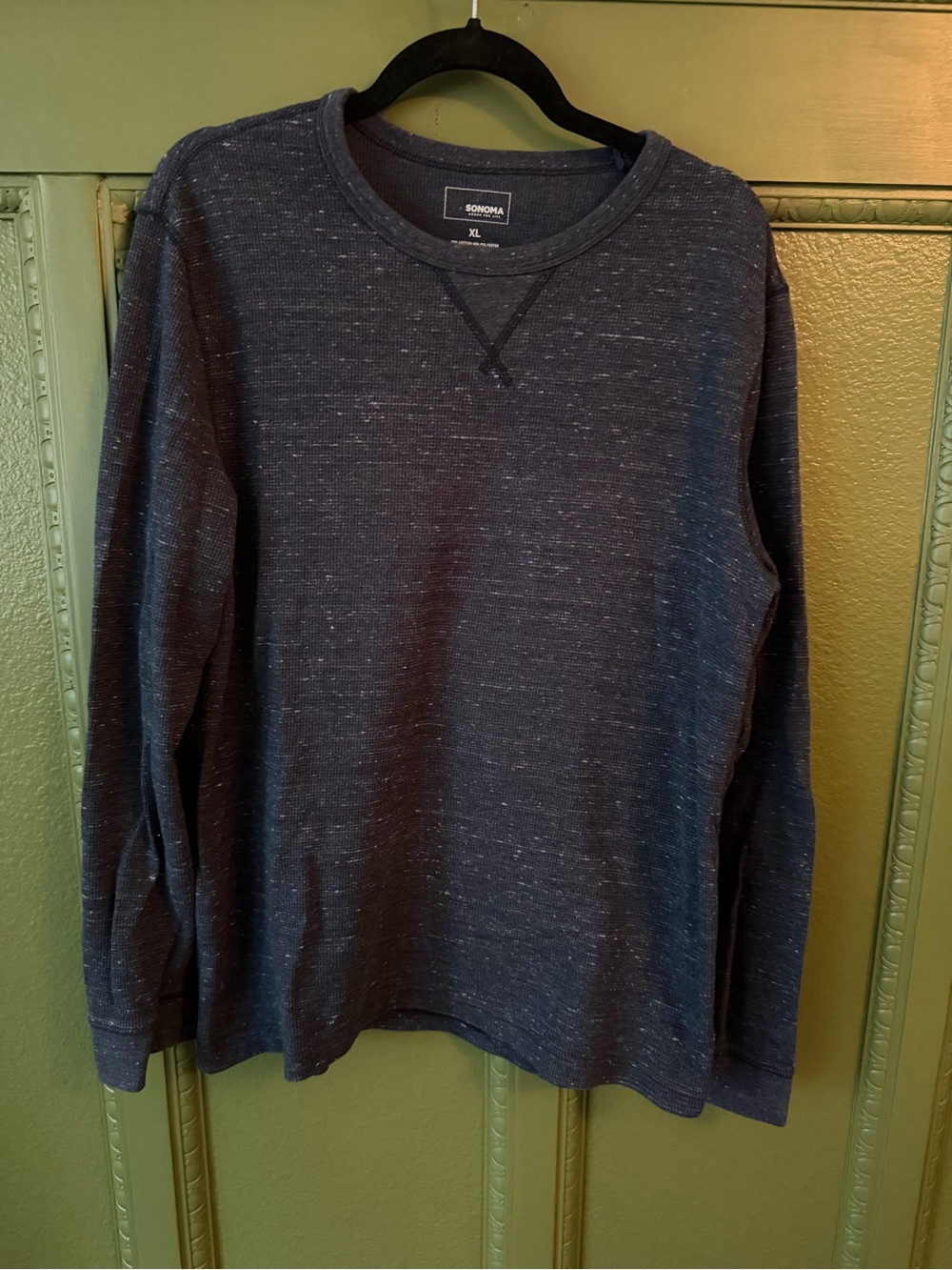 Sonoma XL Heather Navy Crewneck Long Sleeve Sweatshirt